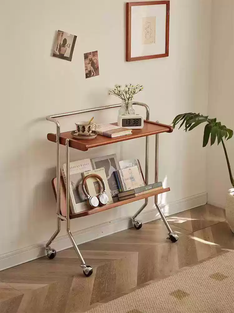 MDFWalnut veneer Side Table JUMX1023