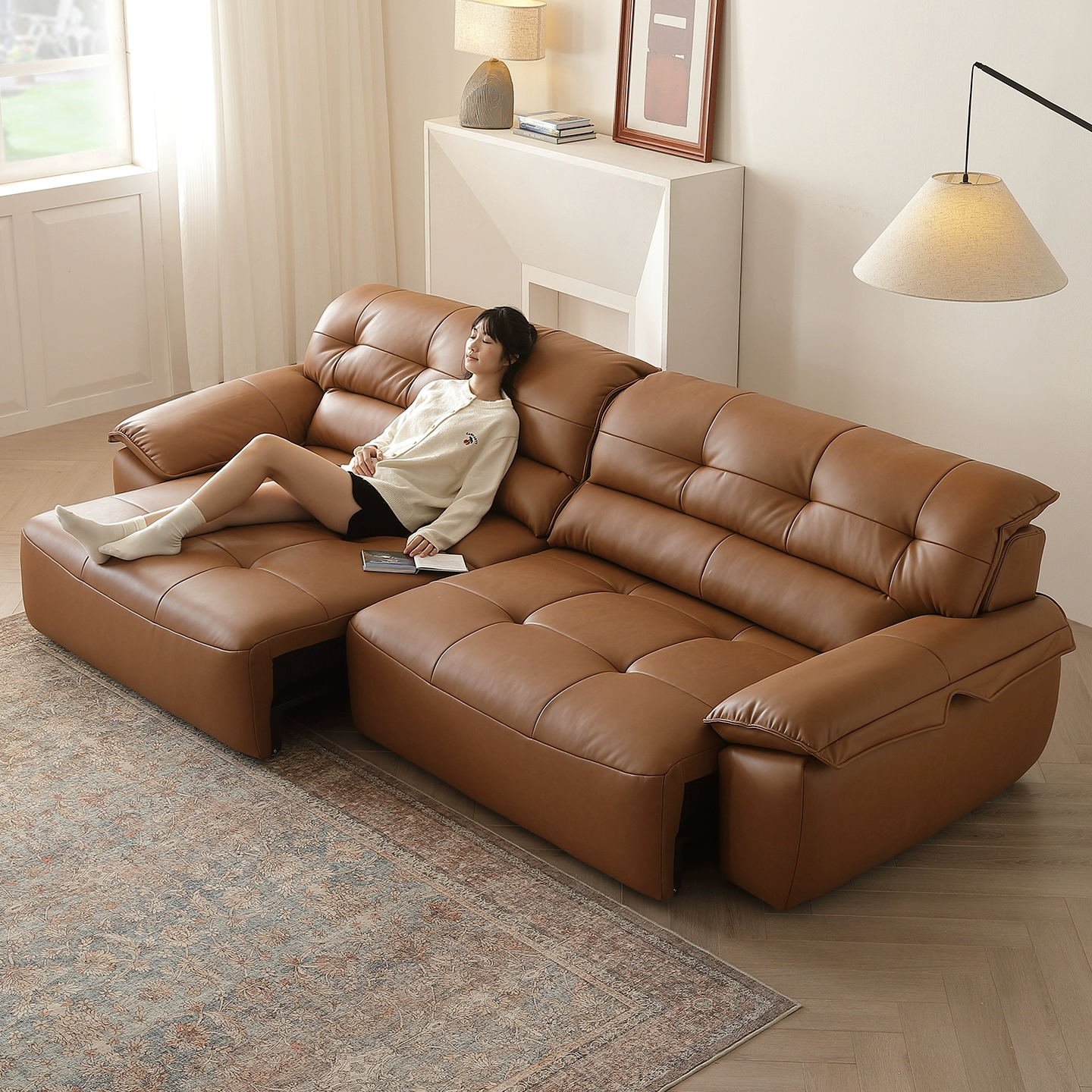 Feature Ecological Genuine Leather Sofa JUES011