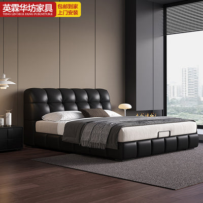 Top-Grain Leather Bed JUXL110