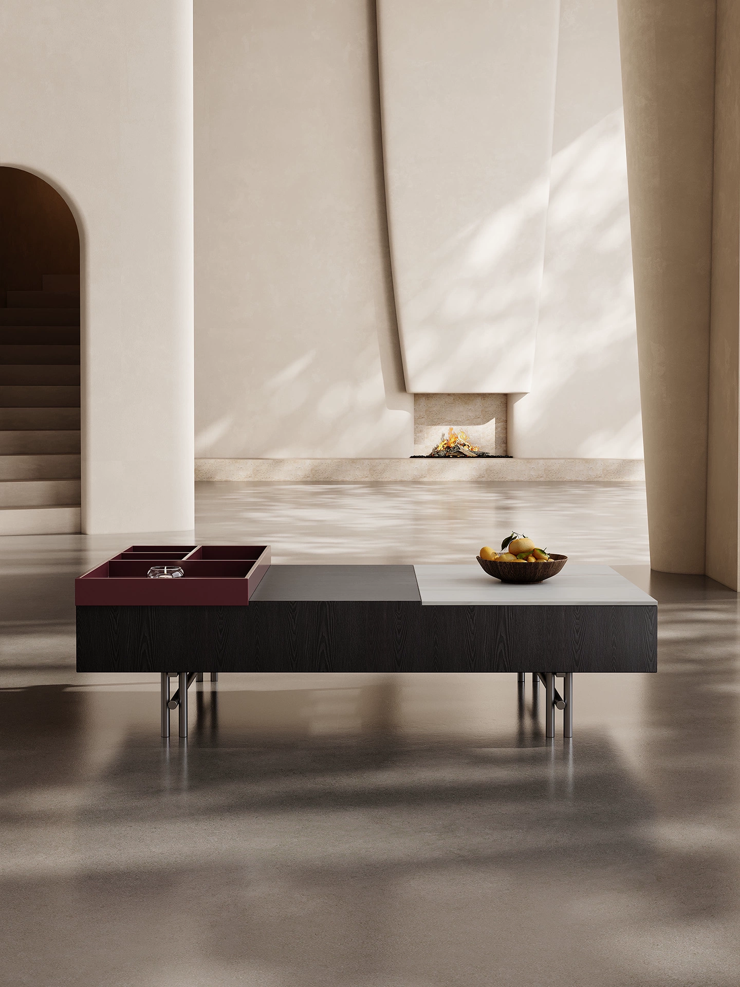 Kali Ice Jade Luxury Stone Coffee Table JUBY3004