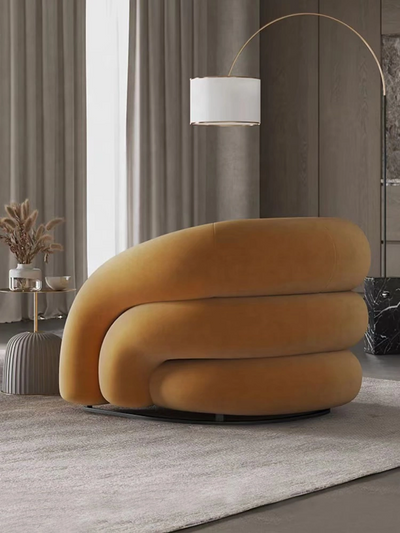 Modern velvet single sofa chair