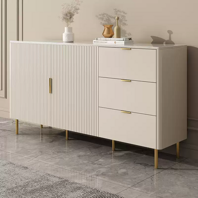 Fluted White Drawer Sideboard