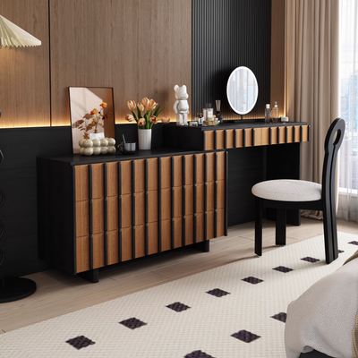 Ribbed Solid Wood Dressing Table