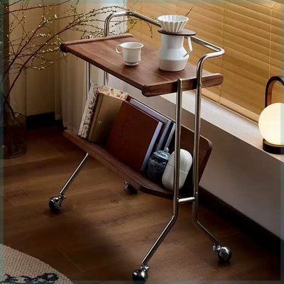 MDFWalnut veneer Side Table JUMX1023