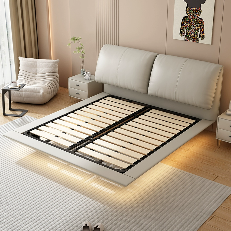Top-Grain Leather Bed JUJM817