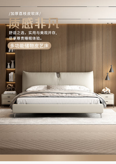Top-Grain Leather Bed JUJM1312