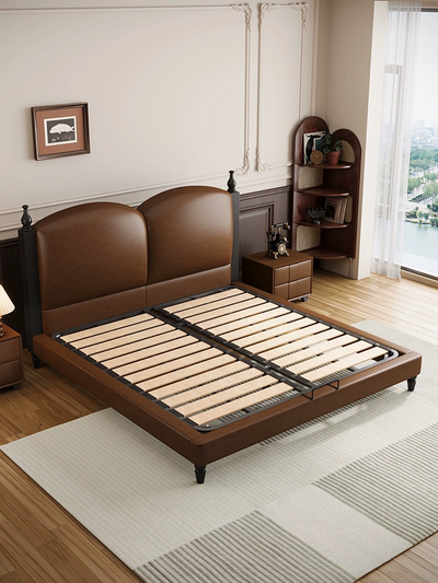 Top-Grain Leather Bed JUJM874