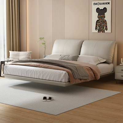 Top-Grain Leather Bed JUJM817