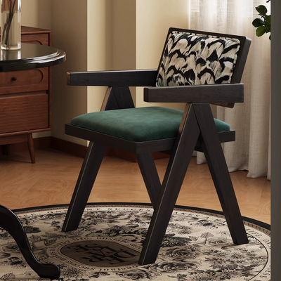 Pattern-Back Arm Dining Chair