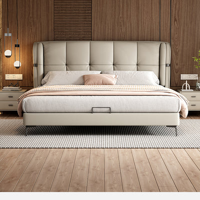 Top-Grain Leather Bed JUJM2400