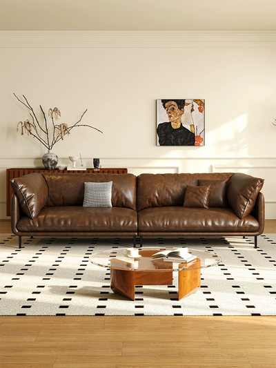 Top-Grain Leather Hug Sofa JUJLSJ
