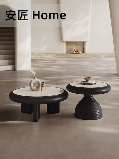 Coffee Table Combination(MDF with Paint Finish & Sintered Stone) JUNB3153