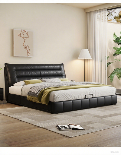 Top-Grain Leather Bed JUJM2072