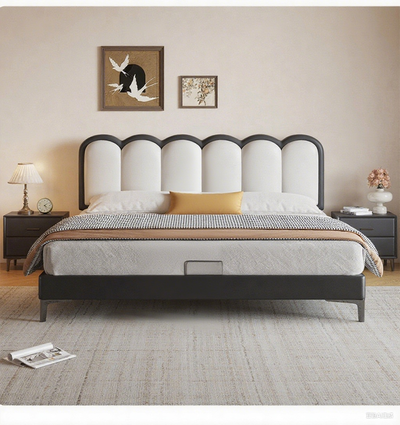 Top-Grain Leather Bed JUJMSM888