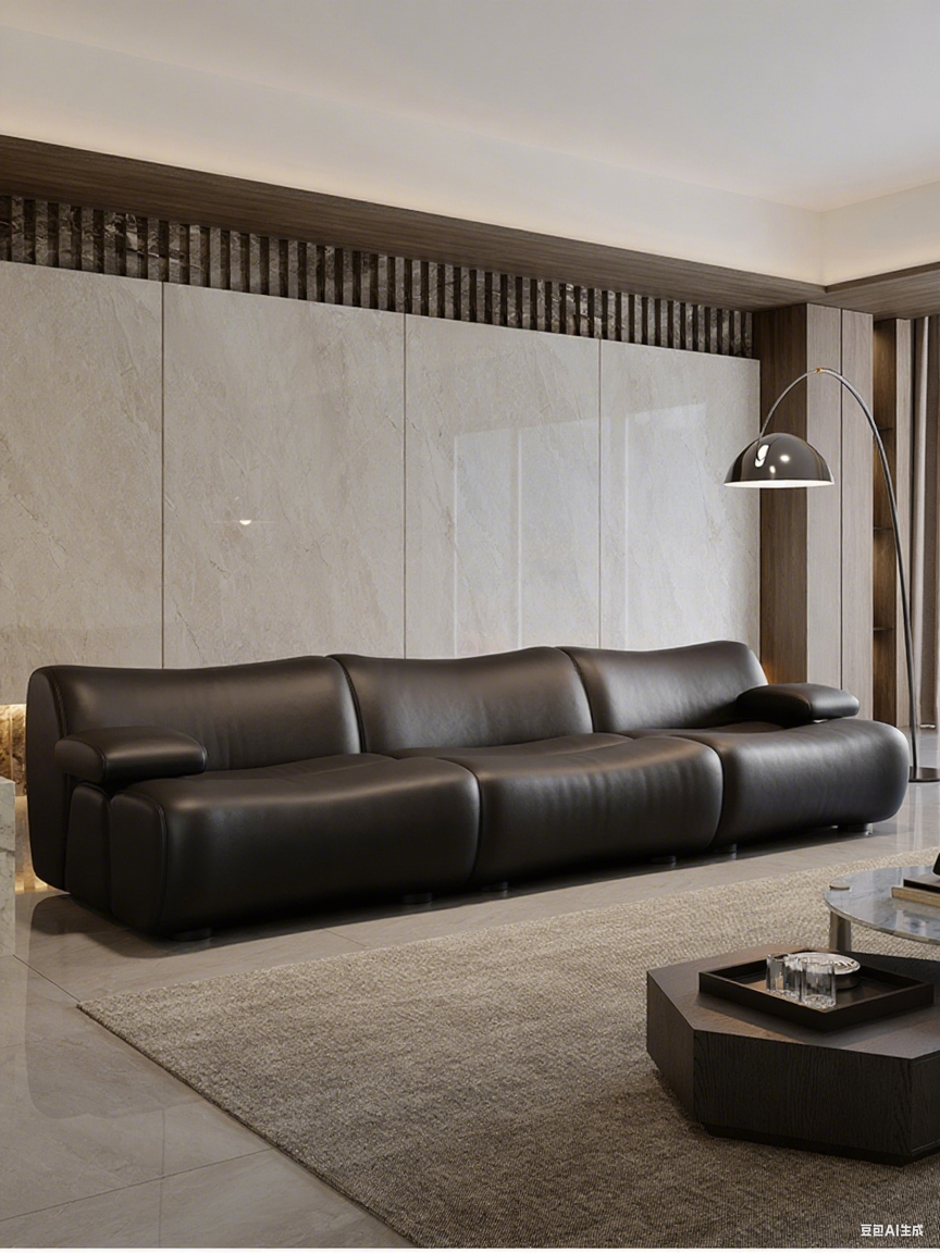 Leather Upholstered Sofa