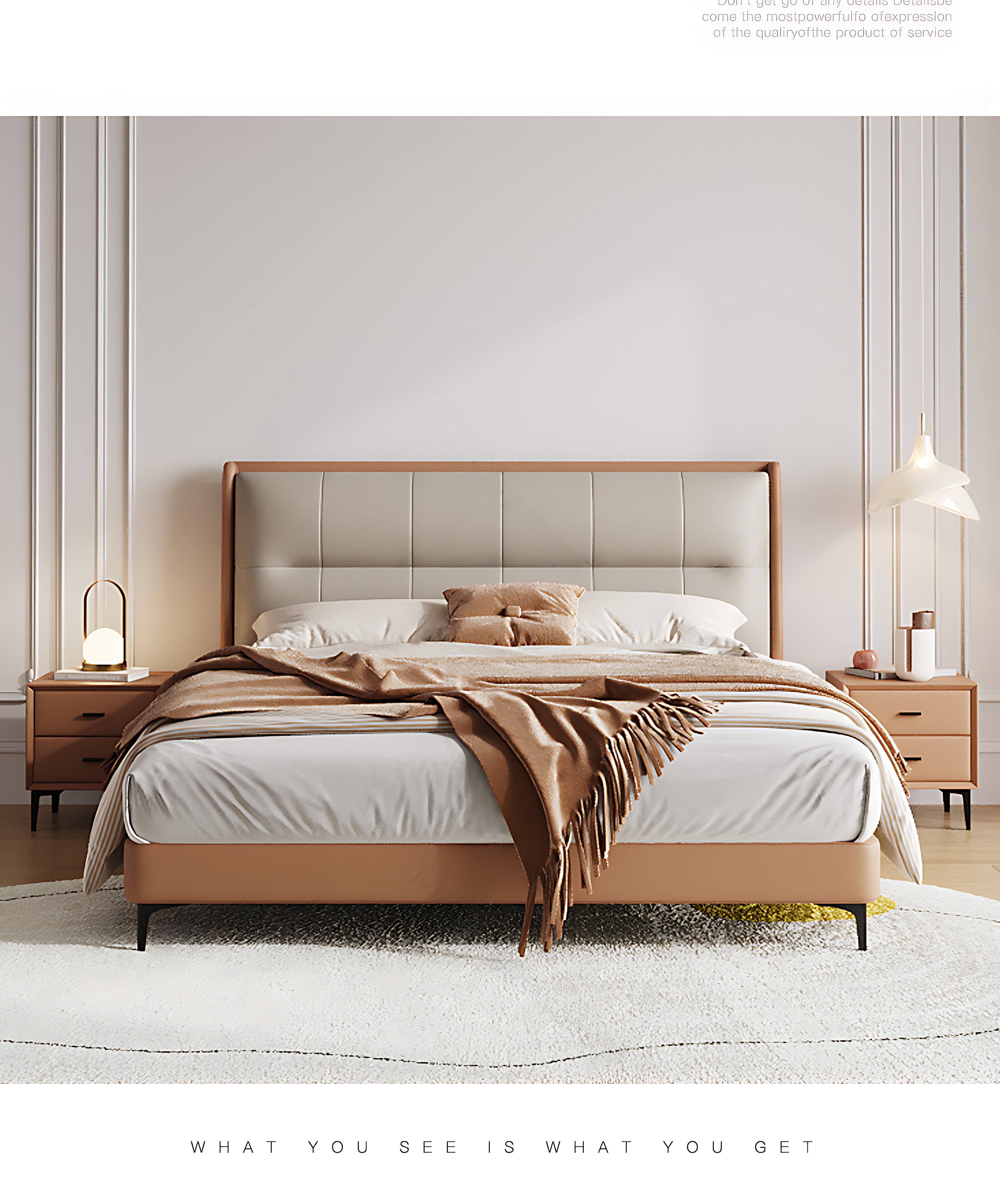 Top-Grain Leather Bed JUMHM002
