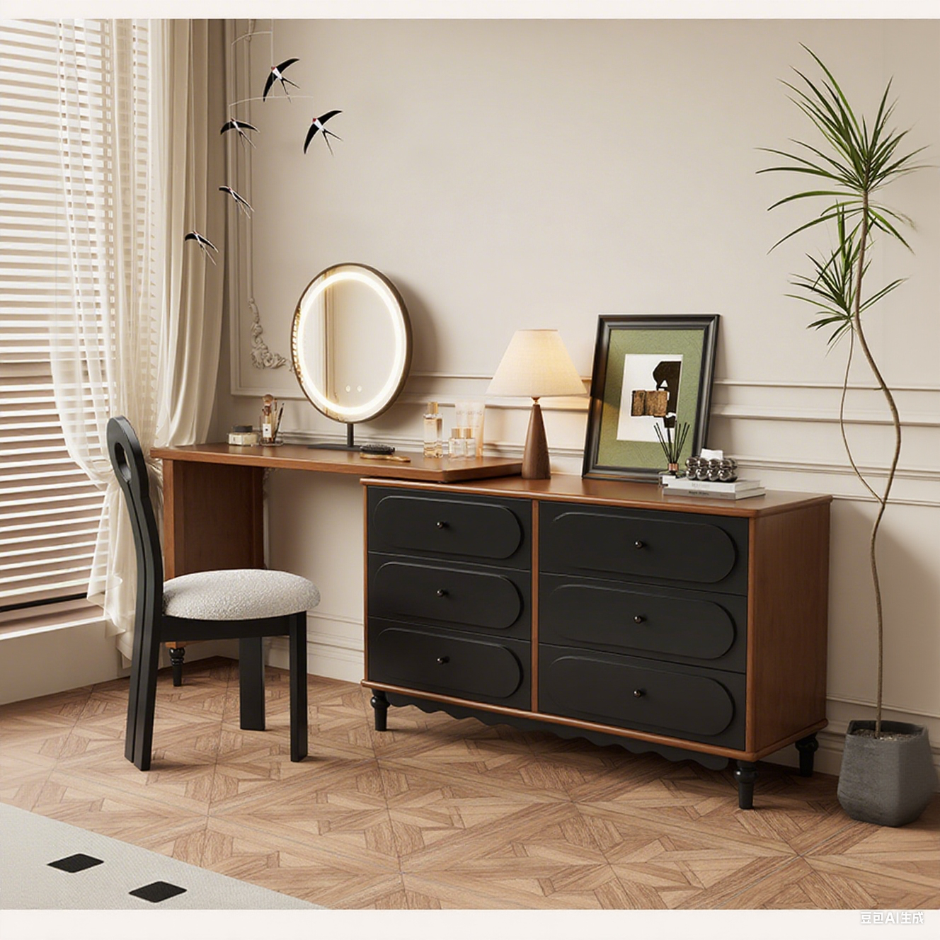 Modern Wood Vanity Table