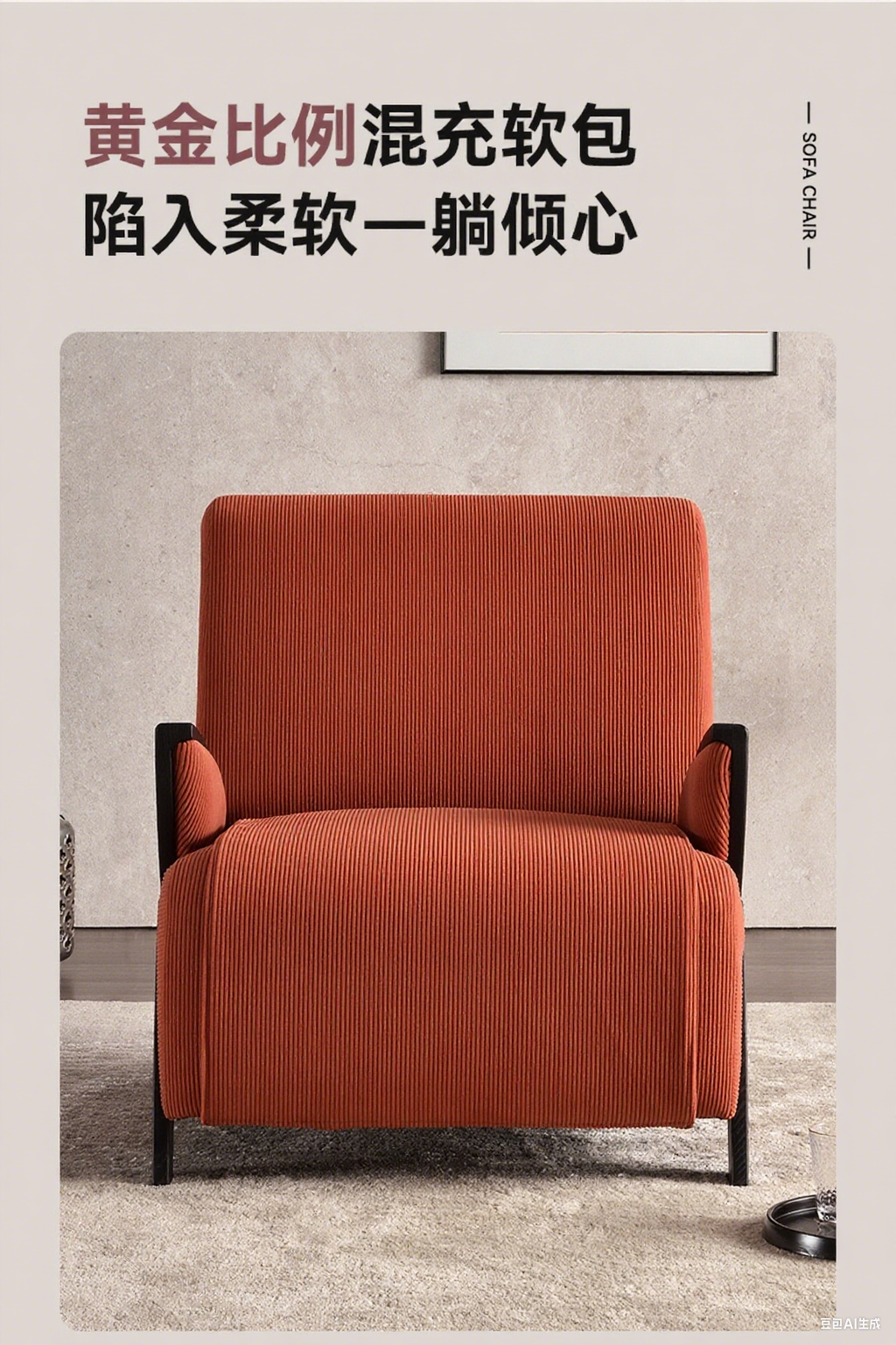 Modern Retro Antiqued Style Wooden Beetle Leisure Chair