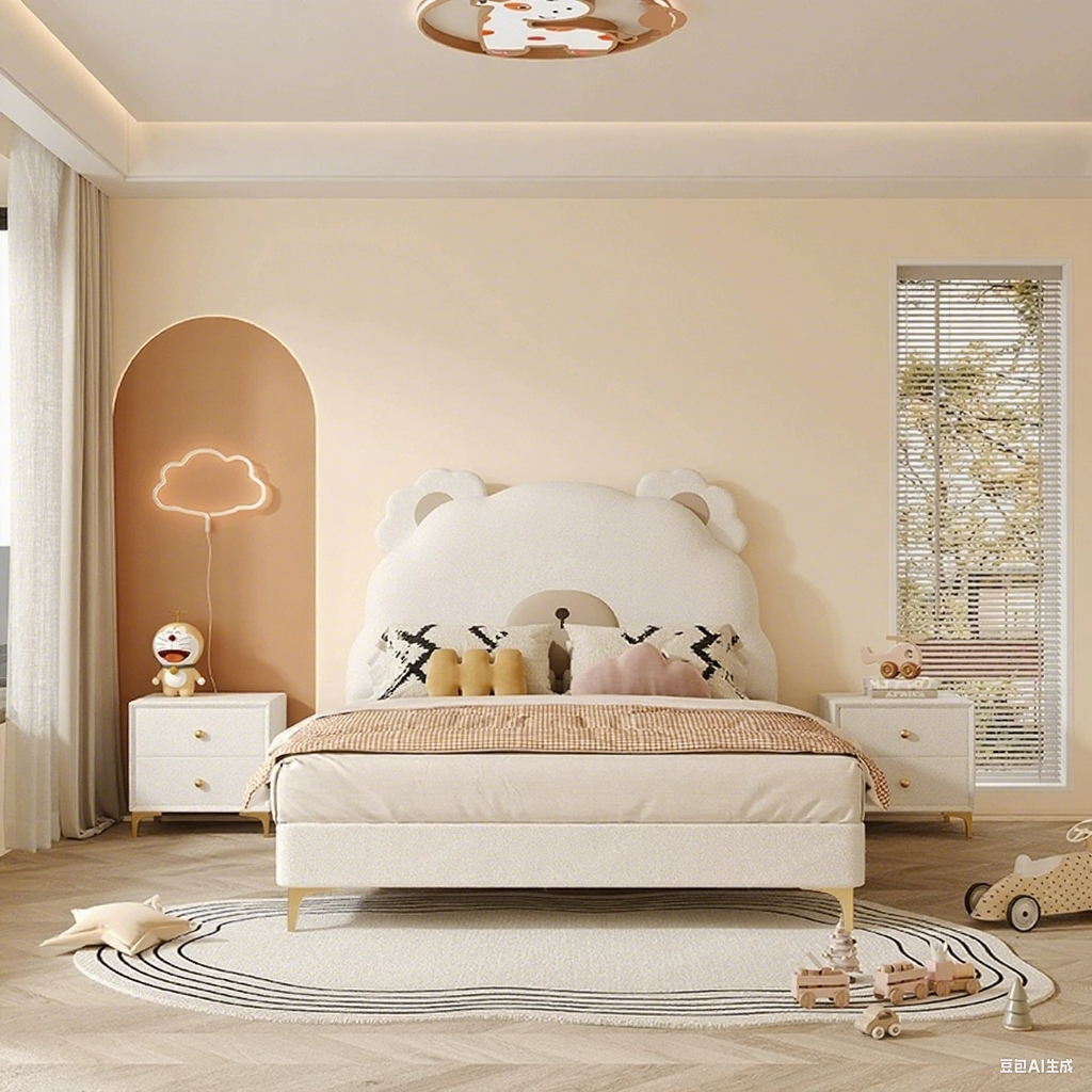 Kids Soft Padded Teddy Bear Bed JULXL399